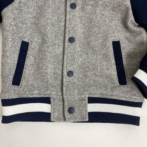 OLD NAVY Blue & Gray Snaps Closure Long Sleeve Jacket Coat SZ S - Picture 2 of 5